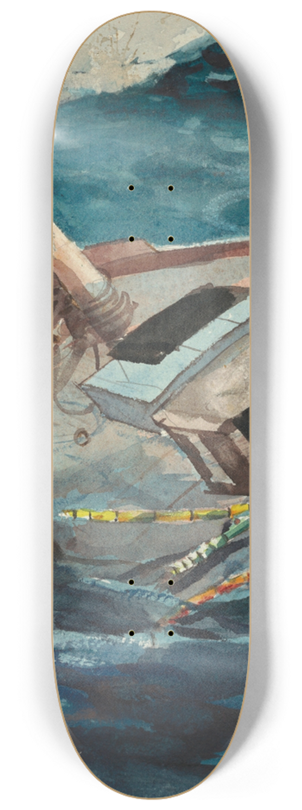 Winslow Homer - Study For the Gulf Stream 8.25 inch art skate deck