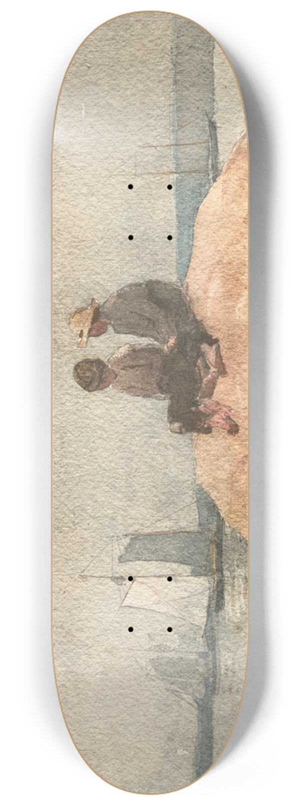 Winslow Homer - Two Boys Watching Schooners 8.25 inch art skate deck