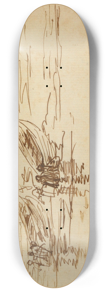 Winslow Homer - Two Dories Being Launched, England 8.25 inch art skate deck