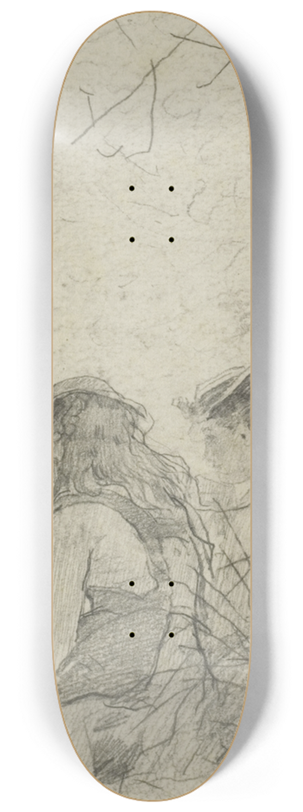 Winslow Homer - Two Girls Seated on a Bank 8.25 inch art skate deck