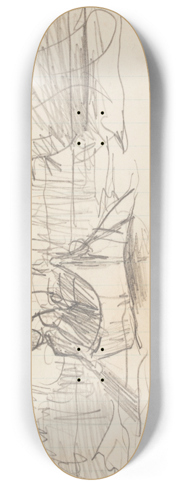 Winslow Homer - Two Men in a Canoe 8.25 inch art skate deck