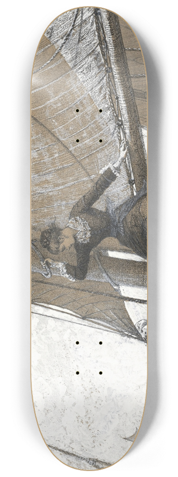 Winslow Homer - Yachting Girl 8.25 inch art skate deck