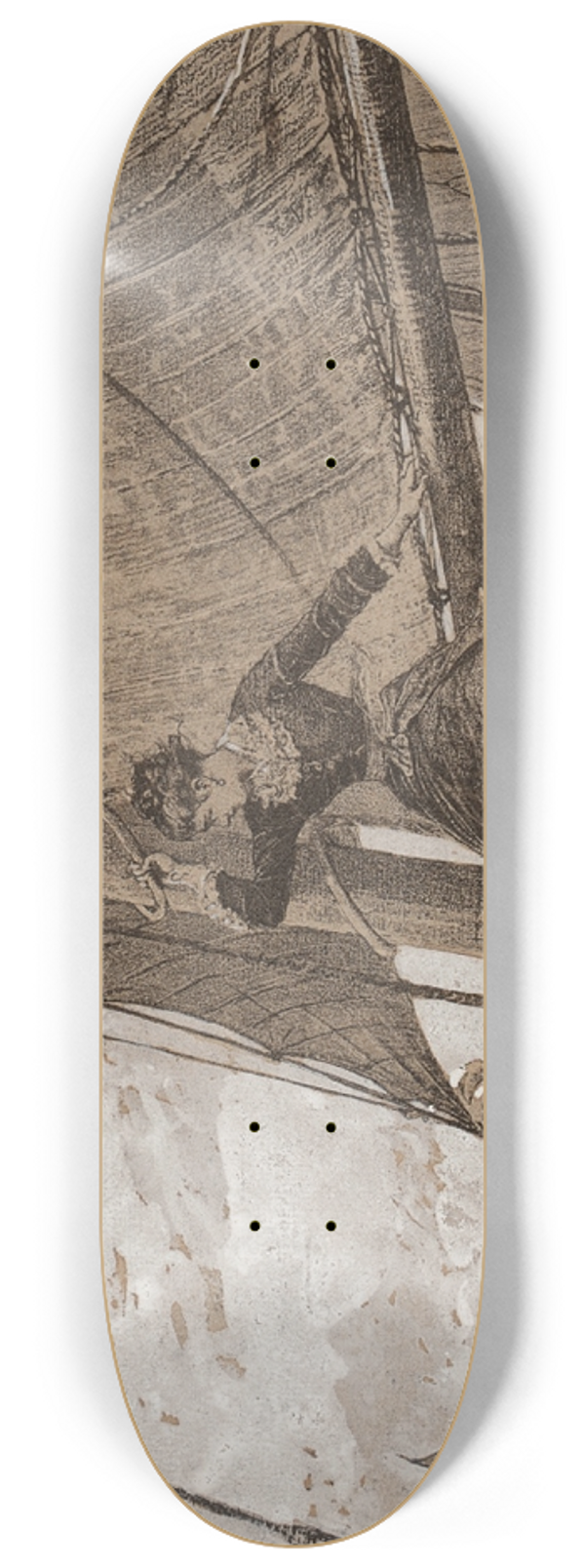 Winslow Homer - Yachting Girl 8.25 inch art skate deck