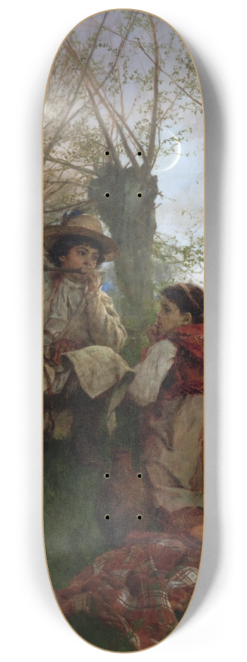 Witold Pruszkowski - Pastoral Scene 8.25 inch art skate deck