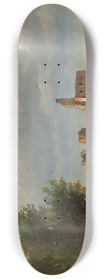 Wojciech Gerson - Ruins of the Trakai Island Castle 8.25 inch art skate deck
