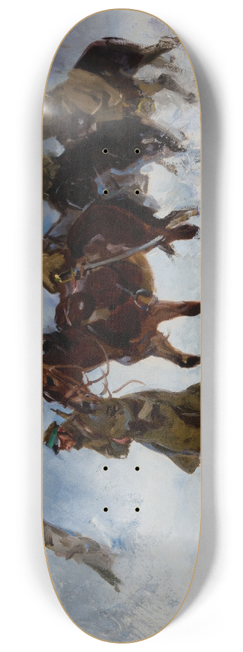 Wojciech Kossak - Cavalrymen 8.25 inch art skate deck