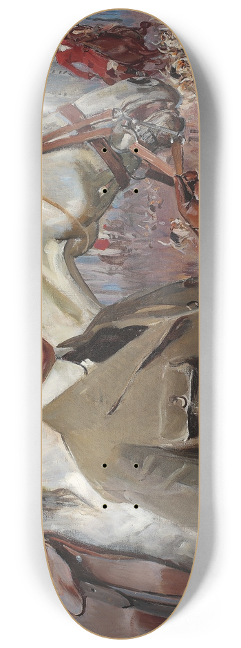 Wojciech Kossak - Self-portrait with a horse 8.25 inch art skate deck