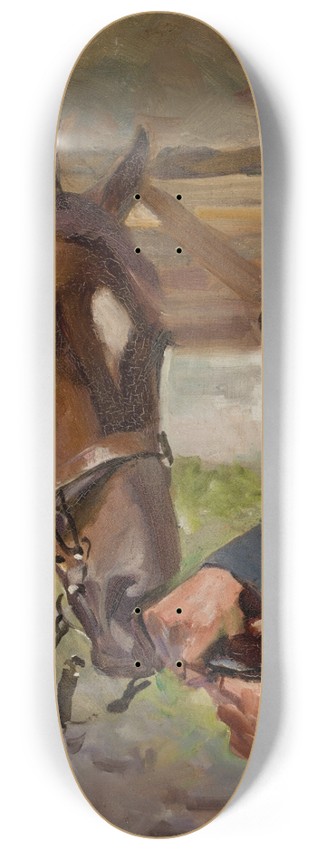Wojciech Kossak - Uhlan at a Horse 8.25 inch art skate deck