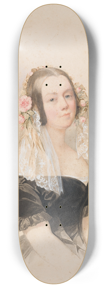 Woldemar Hau - Portrait of a Young Lady 8.25 inch art skate deck