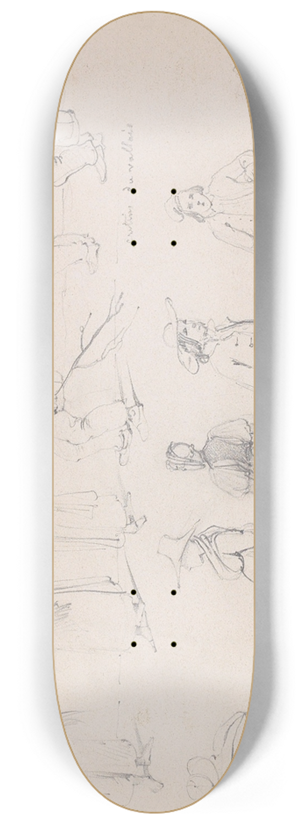 Wolfgang Adam Tpffer - Les crtins du Valais 8.25 inch art skate deck