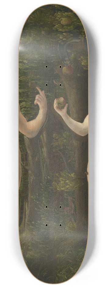 Workshop of Albrecht Altdorfer - The Fall of Man (middle panel) 8.25 inch art skate deck