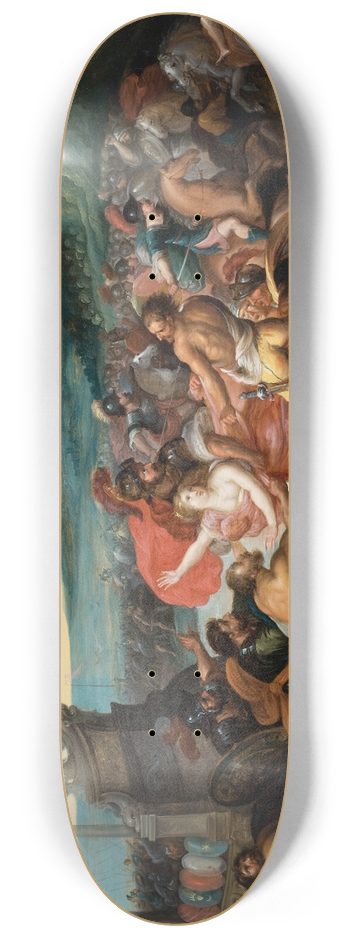 Workshop of Frans Francken the Younger - The Abduction of Helen 8.25 inch art skate deck