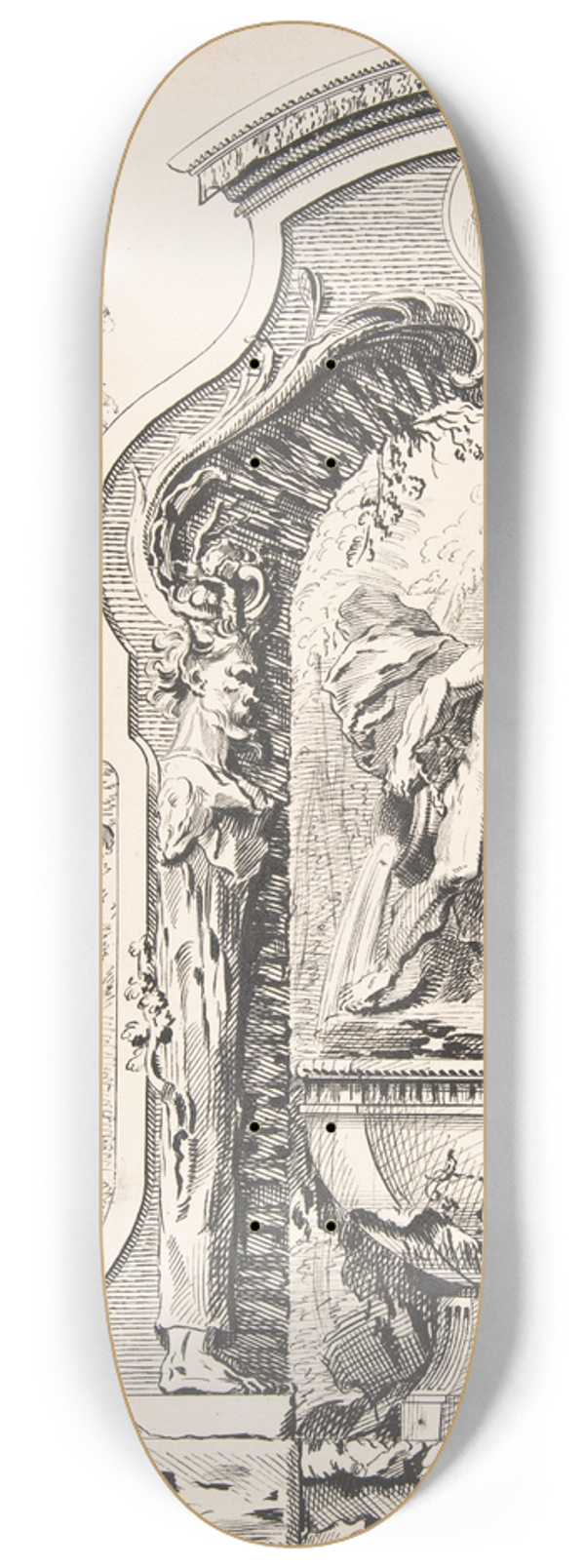 Workshop of Gilles-Marie Oppenord - Study for a Garden Capriccio 2 8.25 inch art skate deck