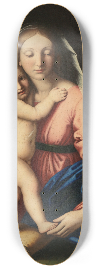Workshop of Giovanni Battista Salvi - Virgin and Child 8.25 inch art skate deck