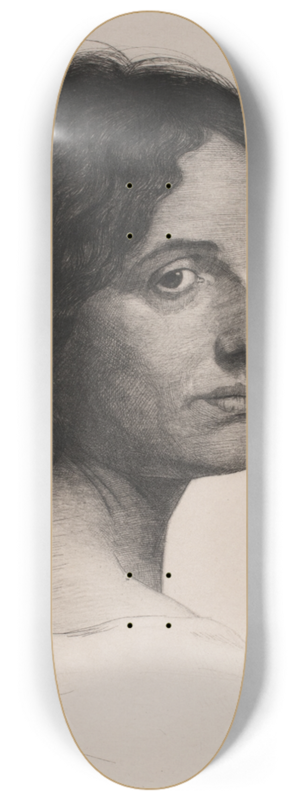 Axel Hou - Kvindehoved. Italienerinde 8.25 inch art skate deck