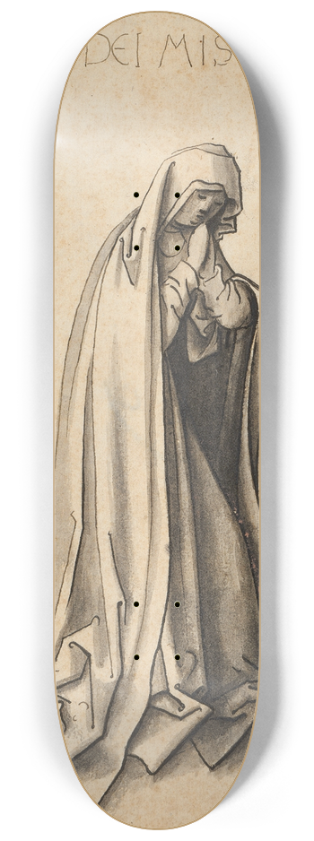 Workshop of Hans Holbein the elder - Mary as Our Lady of Sorrows 8.25 inch art skate deck