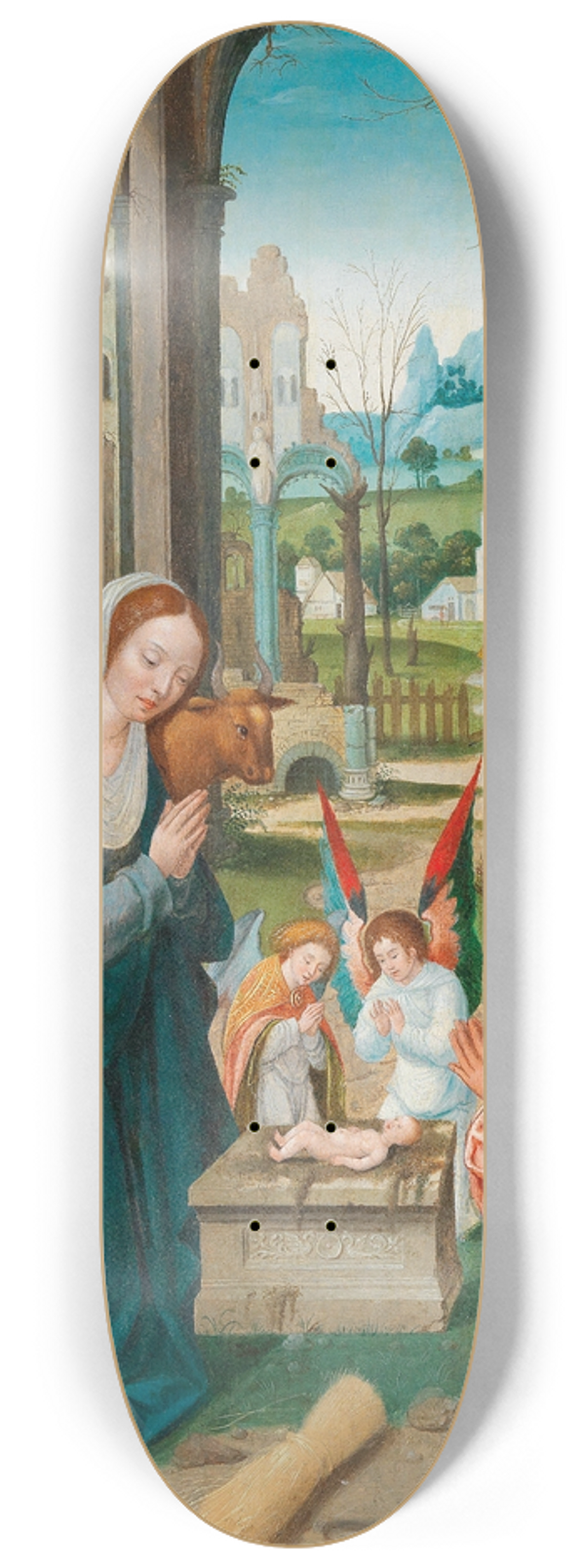 Workshop of Pieter Coecke van Aelst - The Adoration of the Shepherds 8.25 inch art skate deck
