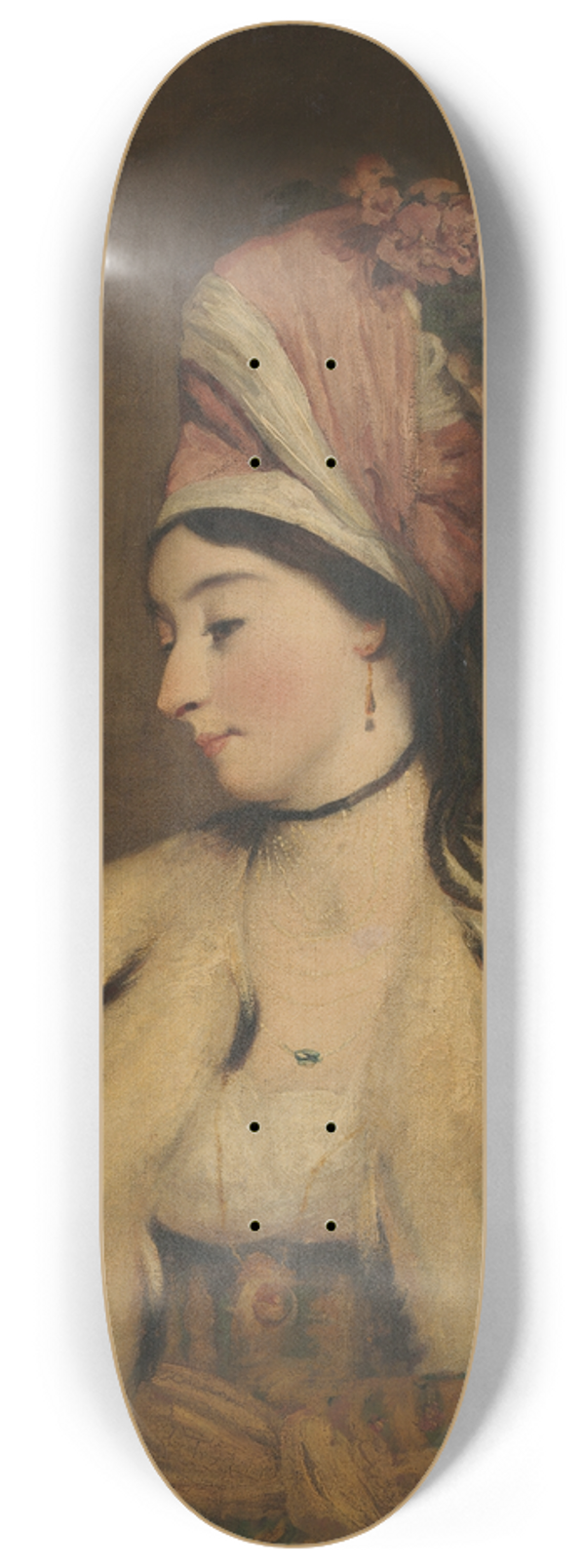 Workshop of Sir Joshua Reynolds - Mrs. George Baldwin (Jane Maltass, 17631839) 8.25 inch art skate deck