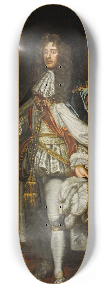 Workshop of Sir Peter Lely - Portraitof James II (16331701), when Duke of York 8.25 inch art skate deck