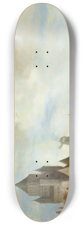 Wouter Knijff - Landscape with the Klijne Houtpoort in Haarlem 8.25 inch art skate deck