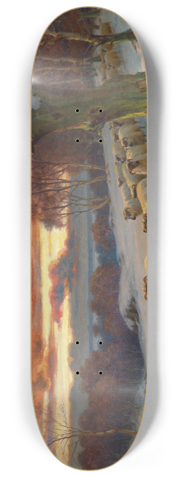 Wright Barker - A winter evening 8.25 inch art skate deck