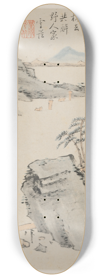 Xiao Yuncong - Album of Seasonal Landscapes, Leaf C (previous leaf 6) 8.25 inch art skate deck