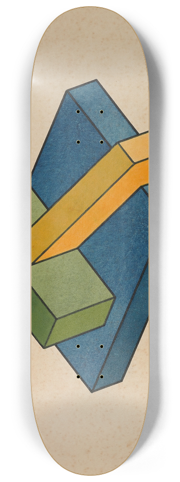 Yakov Chernikhov - Geometric composition 8.25 inch art skate deck