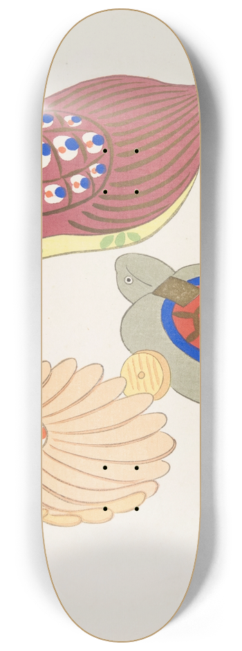 Yamashita Hakuba - Japanese Folk Toys (Kydo gangu sh ; haru) Pl.16 8.25 inch art skate deck