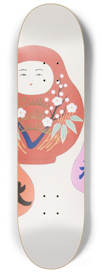 Yamashita Hakuba - Japanese Folk Toys (Kydo gangu sh ; haru) Pl.22 8.25 inch art skate deck