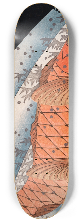 Yashima Gakutei - Carp Swimming up a Waterfall 8.25 inch art skate deck