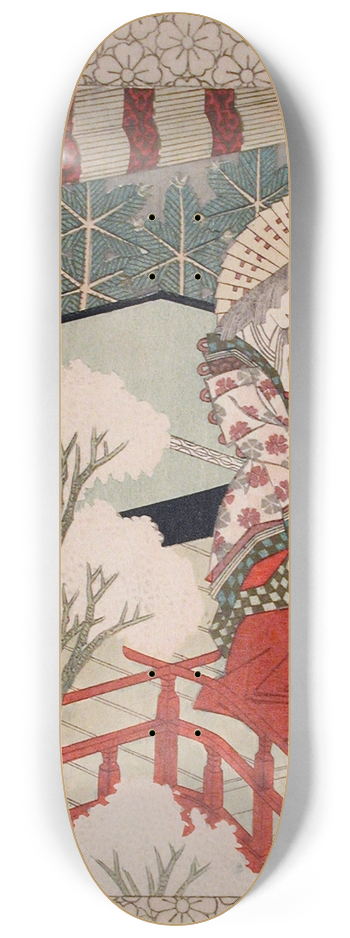 Yashima Gakutei - The Cherry Tree of Ono no Komachi 8.25 inch art skate deck