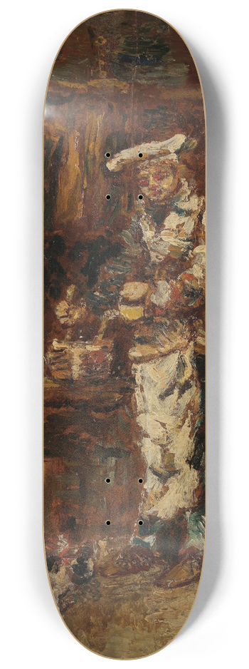 Adolphe Monticelli - Detail study for La Rottisserie des deux Paons 8.25 inch art skate deck