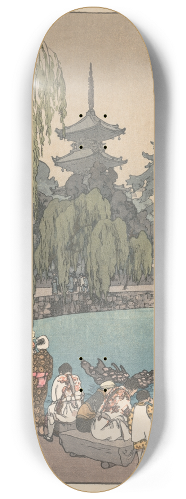 Yoshida Hiroshi - Carp and Tortoises 8.25 inch art skate deck