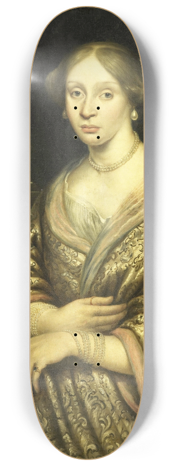 Zacharias Blijhooft - Portrait of Petronella van der Burcht (1657-1682) 8.25 inch art skate deck