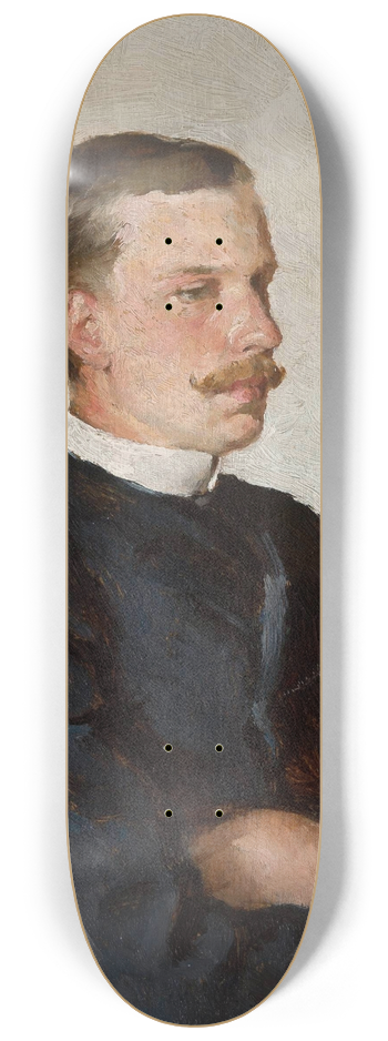 Zenon ski - Portrait of a man 8.25 inch art skate deck