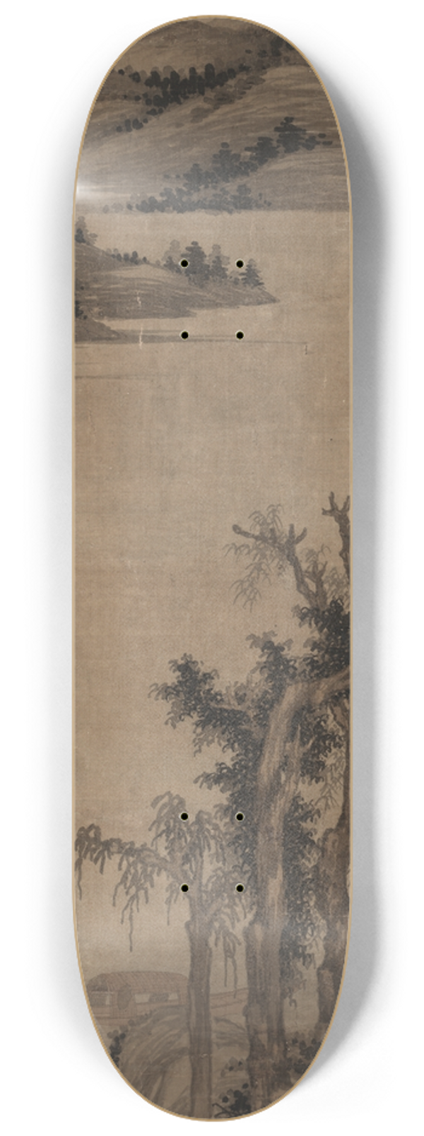 Zhao Yong - Fishermen-Hermits in Stream and Mountain 8.25 inch art skate deck