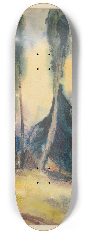Zolo Palugyay - Three Trees on a Plain 8.25 inch art skate deck