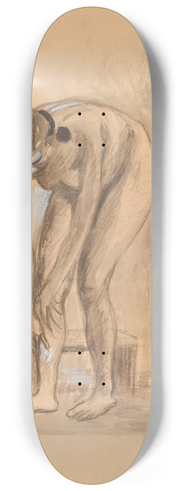 Zygmunt Waliszewski - Leaning nude, I 8.25 inch art skate deck