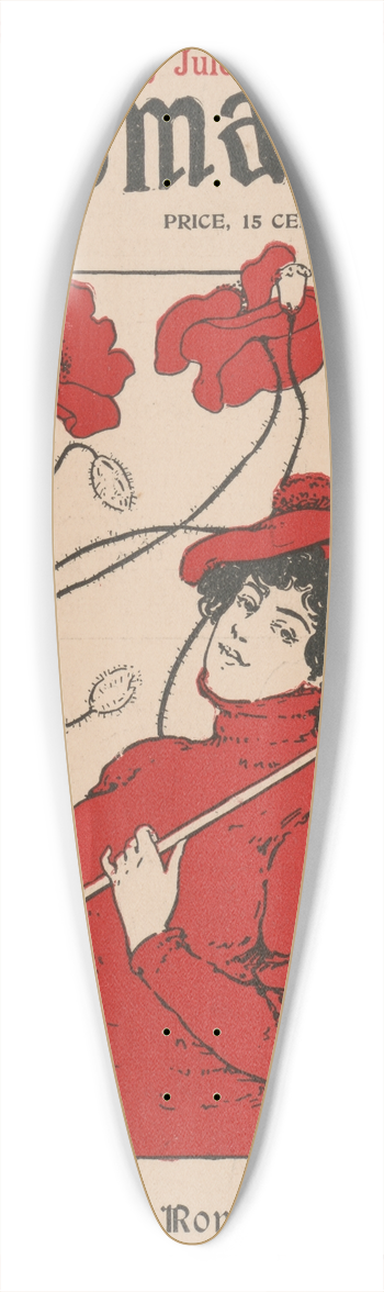 Abby E. Underwood - Romance for September. Railroad edition 39.3 inch art pintail longboard deck