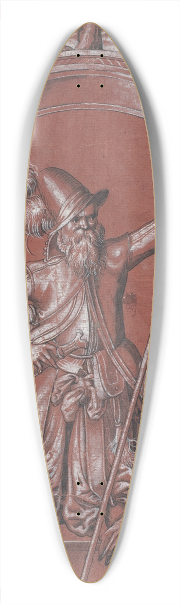Abraham Bickhart - A Swiss Guard Before An Ornamental Arch 39.3 inch art pintail longboard deck
