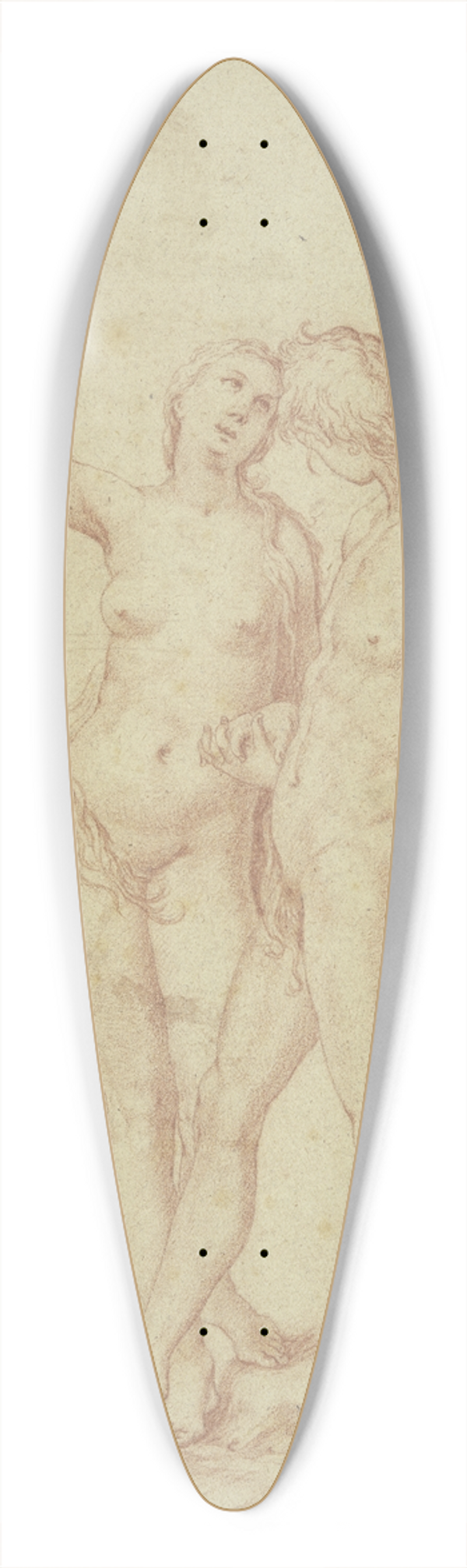Abraham Bloemaert - Adam and Eve 39.3 inch art pintail longboard deck