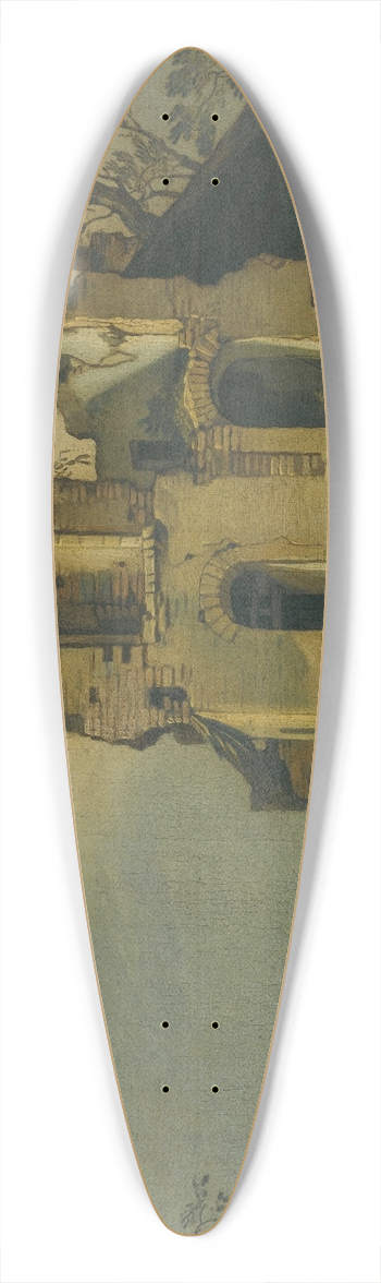 Abraham Bloemaert - A Landscape With Ruins,With The Rape Of Ganymede 39.3 inch art pintail longboard deck