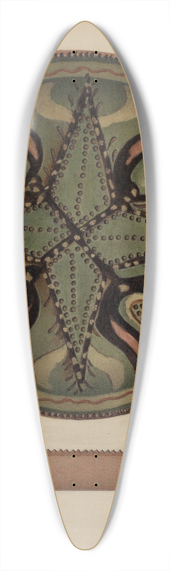 Aaron Fastovsky - Pa. German Dish 39.3 inch art pintail longboard deck