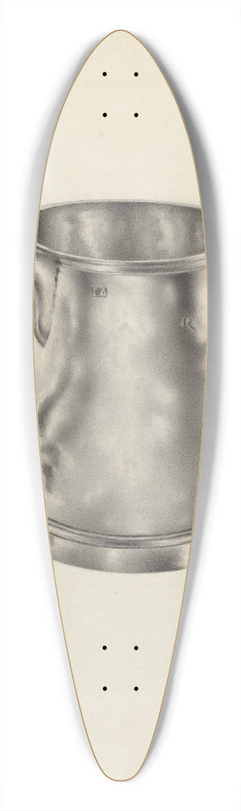 Aaron Fastovsky - Silver Mug 39.3 inch art pintail longboard deck