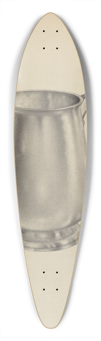 Aaron Fastovsky - Silver Mug 39.3 inch art pintail longboard deck