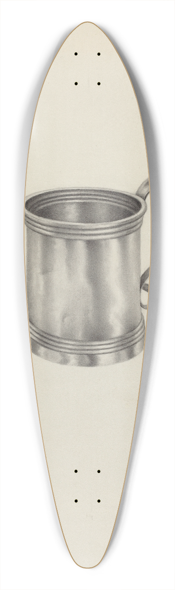 Aaron Fastovsky - Silver Mug 39.3 inch art pintail longboard deck