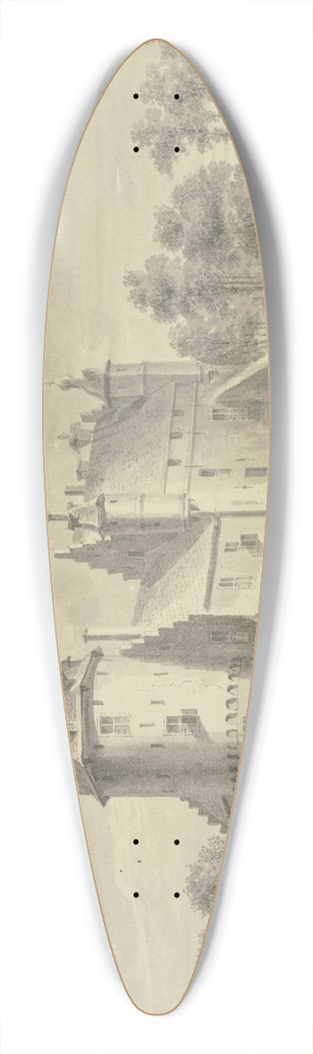 Abraham de Haen the Younger - tSlot te Boksmeer 39.3 inch art pintail longboard deck