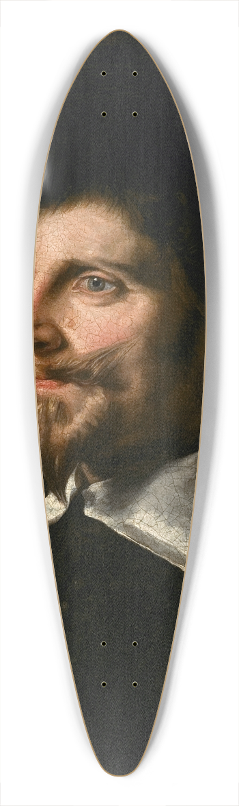 Abraham de Vries - Portrait of a Man in a Hat 39.3 inch art pintail longboard deck