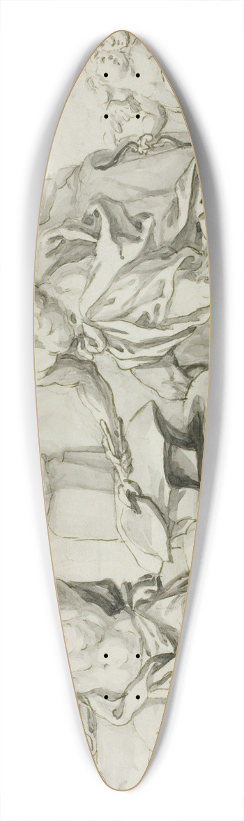 Abraham Drentwett the Elder - Vulcan Making Arms for Achilles, while Venus and Cupid Look On 39.3 inch art pintail longboard deck