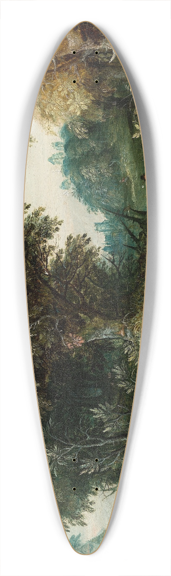 Abraham Govaerts - Forest View with Travellers 39.3 inch art pintail longboard deck